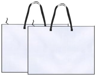 Ymswjgj Lot de 2 chemises à dessin avec poignée et fermeture éclair transparentes - Dossier d'art - Format A2 - Dossier à collectionner - Dossier A2 - A2 - Dossier à dessin