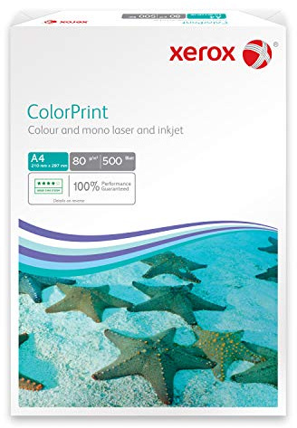 Xerox 003R95248 Premium Farblaser-Papier Druckerpapier DIN A4, 80 g/m², 500 Blatt pro Pack, weiß