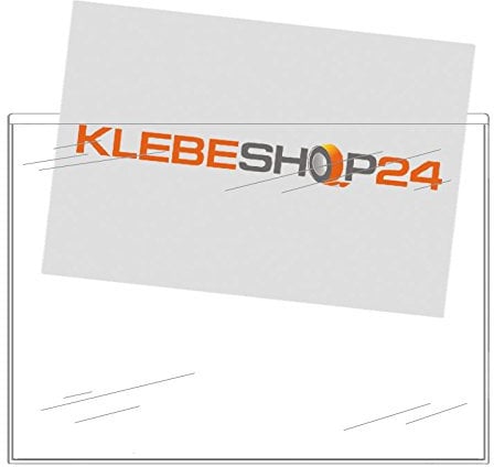 Selbstklebetaschen transparent | DIN lang, A4, A5 oder A6 | Breite Seite offen | 20 oder 100 Stück | Klarsichthüllen zum Kleben/DIN A6 20 Stück