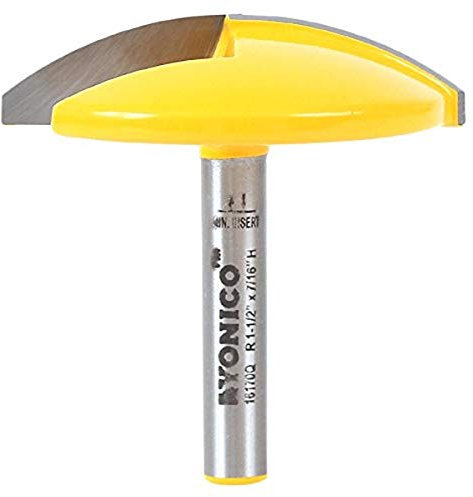 Yonico 16170q 1-1/2-Inch Radius Horizontal Crown Router Bit 1/4-Inch Shank