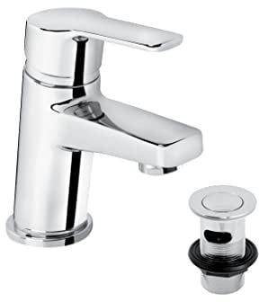 Bristan PS2 BAS C Pisa 2 Basin Mixer with Clicker Waste, Chrome