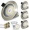 HiBay 4er Set LED Spot Einbaustrahler 230V GU10 5W 68mm Einbauspots Rund Einbauleuchten Edelstahl gebürstet Neutralweiß für Wohnzimmer Schlafzimmer Küche