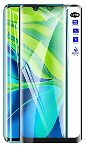 XMTON Protector de Pantalla para Xiaomi Mi Note 10/Note 10 Pro/CC9 Pro,0.18mm Dureza de Grado 9H Protector de Pantalla de Vidrio Templado Protector para Xiaomi Mi Note 10/Note 10 Pro/CC9 Pro (Negro-1)