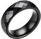 PAURO Damen Herren Schmuck Hoch Poliert Klassisch Design Engagement Hochzeitsband Ringe Keramik 8MM Schwarz Größe 52 (16.6)