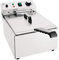 Nisbets Essentials Single Tank Electric Fryer in Silver with Simple Dial Temperature Control - Easy Clean Stainless Steel - 3kW - 5L