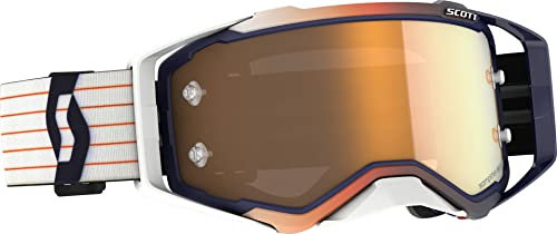 Scott Prospect Amplifier MX Goggle Cross/MTB Brille blau/weiß/goldfarben Chrom Works