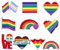 MWOOT 10 Stücke Regenbogen Homosexuell Stolz Broschen, LGBT Rainbow Gay Pride Pins Kit, LGBTQ Regenbogen Flagge Pin Accessories für Kleidung Revers Tasche Rucksack Dekoration