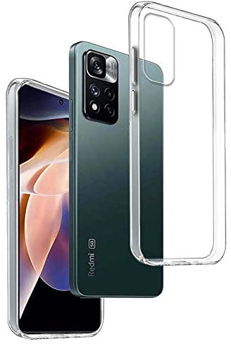 Transparent Silikonhülle TPU für XIAOMI REDMI Note 11 4G - XIAOMI REDMI Note 11s 4G, Handyhülle Premium Kratzfest TPU Durchsichtige Schutzhülle, Ultradünne 0,33 mm