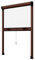 Decorspace Insektenschutzrollo vertikal für Türen und Fenster, anpassbar in DIY-Kit (120 x 170 cm, braun)