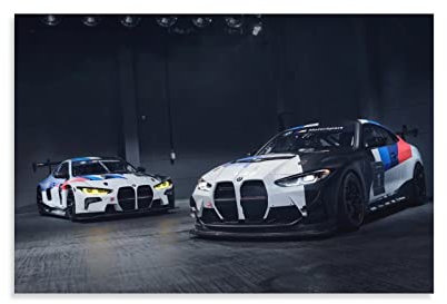 Sportauto-Poster für BMW G82 M4 GT4 Hyper Car Racing Car Supercar Poster Dekorative Malerei Leinwand Wand & Kunstdruck Moderne Familie Schlafzimmer Dekor 30 x 45 cm