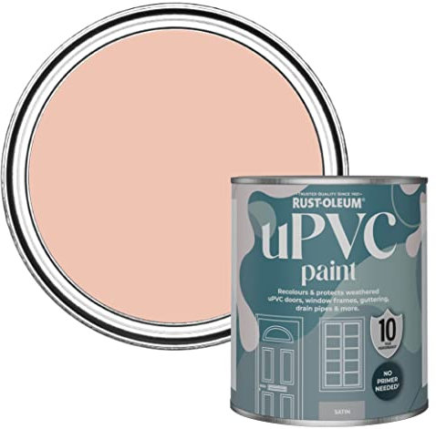Rust-Oleum Orange uPVC Door and Window Paint In Satin Finish - Coral 750ml