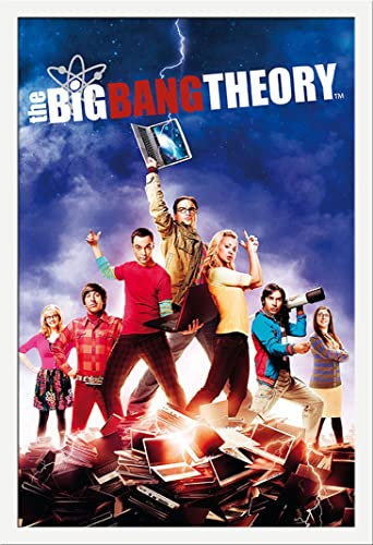 empireposter The Big Bang Theory - Cast - Poster Kino Movie TV-Serie - Größe 61x91,5 cm + Wechselrahmen, Shinsuke® Maxi MDF weiss, Acryl-Scheibe