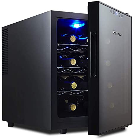 12 Bottle Refrigerator Wine Fridge Chiller Countertop Cooler Built in or Freestanding External touch panel Mirror glass design Silent