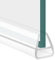 Jackfru Guarnizione doccia 200 cm per pannello di vetro da 6 mm - PVC impermeabile di ricambio, a forma di U, 10 mm