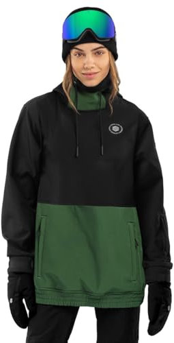 SIROKO - Snowboardjacke für Damen W1-W Evergreen - XXL - Schwarz/Grün