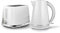 Tower Solitaire Kitchen Set, 1.5L Rapid Boil Kettle & 2 Slice Toaster, White and Chrome Accents, T10075WHT, T20082WHT