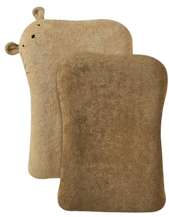 VERTBAUDET 2er-Set Frottee-Schonbezüge für Baby Wickelauflage karamell bär