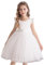 Fiore Ragazza Abiti da Sposa per Matrimoni Abiti da Damigella d'Onore Nodo A Fiocco Tulle Abito Bambini Formale Abito da Ballo da Sera Prima Comunione Vestito Bianco 6-7 Anni
