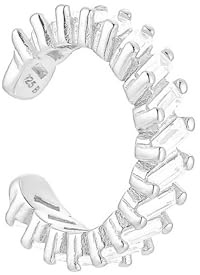 Brandlinger ® Ear Cuff Silber 925 (1 Stück). Ohrklemme mit Stein Zirkonia weiß. Schmuck Damen vergoldet mit 18 Karat (Silber und Gold) für Frauen und Mädchen. Äußerer Durchmesser 13mm