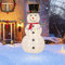 COSTWAY 180 cm LED Schneemann beleuchtet, Weihnachtsfigur mit 180 warmweißen LED- Lichern & 20 Lichternketten, Weihnachtsdeko mit schwarzem Hut & Schal, Weihnachtsbeleuchtung für außen & innen