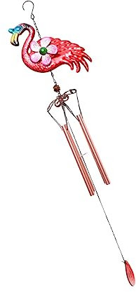 Flamingo Metall Windspiel 1 Stück mit Blauem Hut für Heimdekoration