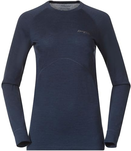 Bergans Damen Inner:Pure Merino Longsleeve, Navy Blue, L