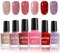 DMQ Nude Nail Polish Set - 6Pcs Quick Dry & Long Lasting Pastel Nail Varnish Kit, Non-Toxic Holographic Nail Polish Gel - No Need UV Nail Paint for DIY at Home for Teenage Girls