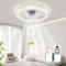 Ceiling Fans with Lights, 50cm Smart Ceiling Fan Light with 3 Light Colors 6 Speed, Dimmable, Night Mode, Timer, LED Ceiling Fans with Lights and Remote for Bedroom Living Room, White
