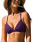 CUPSHE Damen Bikini Top V Ausschnitt Triangel Lace Up Bademode Bikini Oberteil Traubenlila L