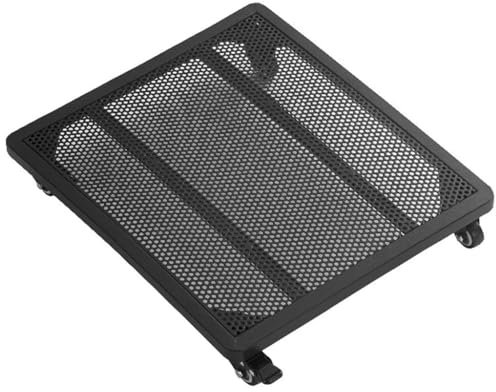 KITCISSL Porta Piante da Esterno Vassoio Carrellino con Ruote Portatutto, Portavasi da Interno Carrello con Ruote Portatutto in Rete Metallica Traspirante Vassoi per Piante(Black,50x60cm)