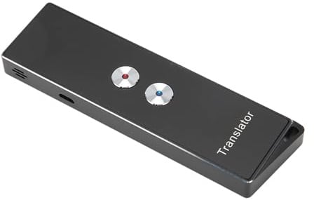 Sprachübersetzer Gerät, Bluetooth Sofortübersetzer mit Sprachausgabe Tragbarer Übersetzungsgerät, für Lernen Reisen Business 74 Sprachen und 70 Akzente (Black)