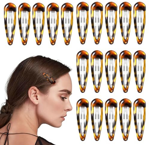 WhaleO 20 Pezzi Mollette Capelli Donna Mollette Capelli Bambina Hair Clips Pinze Capelli Donna Becchi d'Oca per Capelli Accessori Capelli Bambina Fermagli per Capelli per Acconciatura Metallo Snap