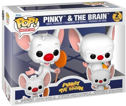 Funko POP! Animation: Animaniacs - Pinky & The Brain 2 Pack | Offizielles Cartoon/Animation Merch - Vinyl Sammelfigur als Regal Deko - Geschenkidee zum Geburtstag für Fans und Sammler