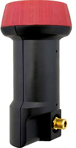 MEGASAT 0400011-SINGLE LNB Single 0,1dB Mega Solo Full HD 3D schwarz/rot
