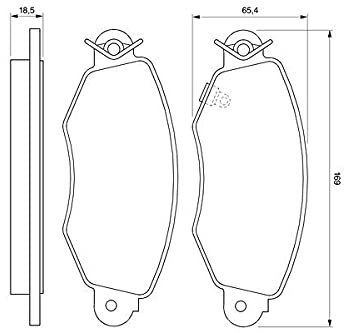 Bosch 986424691 Bremsbelag - (4-teilig)