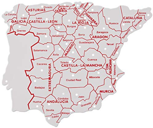 Faibo - Bolsa con 3 Plantillas, mapas España 15 x 12 cm (250)