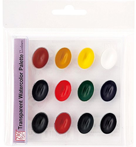 Kuretake transparent Wasserfarben Pallete Box – 12 Farben