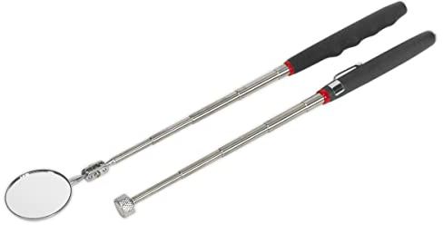 Sealey S0940 Telescopic Magnetic Pick-Up Tool and Inspection Mirror Set, 2 Pieces