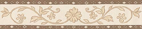 A.S. Création Bordüre Cappuccino Borte floral 5,00 m x 0,13 m beige braun creme Made in Germany 524171 5241-71
