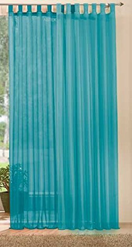 Gardine transparent Set,61175 Türkis 245x140, 611752