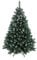 RS Trade HXT 15013 Schneebaum 240 cm Weihnachtsbaum künstlich mit Schnee und Zapfen (Ø ca. 150 cm) ca. 1815 Spitzen, schwer entflammbar, Schnellaufbau Klappsystem, inkl. Christbaum Ständer