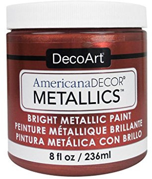 DecoArt Americana Décor Metallic Jar of Paint, Acrylic, Copper, 7 x 7 x 8 cm