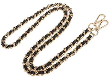 Cutefly Unisex Women's Bag Chain, Gold + Schwarz