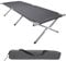 BB Sport Feldbett XXL Klappbett 210 x 72 x 45 cm Camping Bett bis 200 kg Belastbar Tragbar Klappbar Liege Reise Bequem Stabil Stahlrohr 600D Oxfordgewebe Tragetasche Gästebett, Farbe:Grey