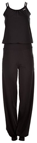 WINSHAPE WJS1-Tuta da Donna per Fitness, Tempo Libero, Sport, Yoga, Pilates Tuta Intera, Nero, S-Long