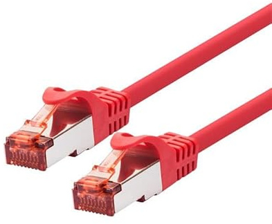 LOGON TCF66F100R Netzwerkkabel 10 m Cat6a F/UTP (FTP) rot – Netzwerkkabel (10 m, Cat6a, F/UTP (FTP), RJ-45, RJ-45, Rot)