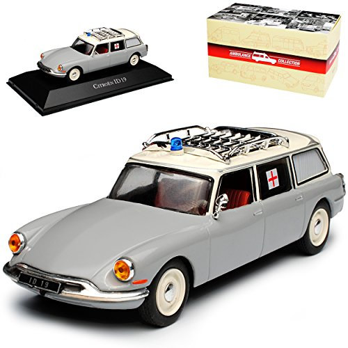 Atlas Citroen ID19 Kombi Notarzt Krankenwagen Grau 1957-1969 1/43 Modell Auto