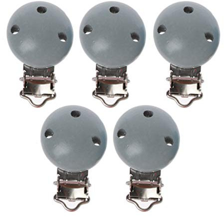 Keepart 5pcs Holz Schnuller Clips Zahnen Perlen Clips Hosenträger Clips Baby Geschenk Sicher Für Kinderkrankheiten DIY Schmuck Zubehör**