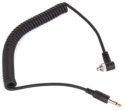 vhbw Blitz PC Sync Kabel Blitzkabel Synchronkabel auf 3.5mm kompatibel mit Yongnuo RF-602TX Studioblitz, externen Blitz
