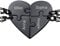 PROSTEEL Halskette für Damen Mädchen schwarz Edelstahl 4-Teilig Herz Puzzle Anhänger Namen personalisiert Partnerketten für Freundschaft Familien Schwester